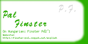 pal finster business card